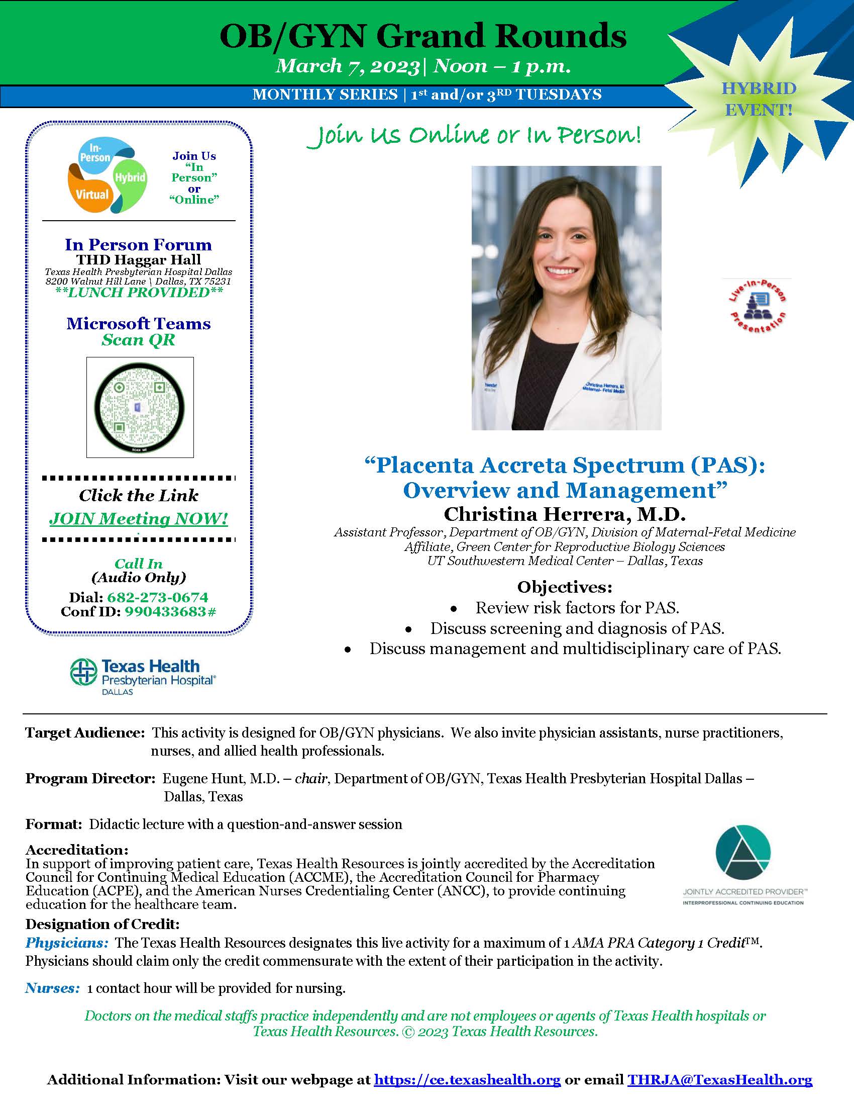 THD OB/GYN Grand Rounds - Placenta Accreta Spectrum - Overview and ...