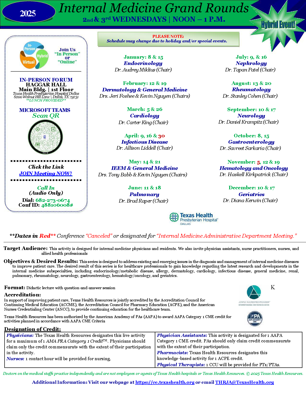 THD Internal Medicine Grand Rounds 2025 | Texas Health Resources